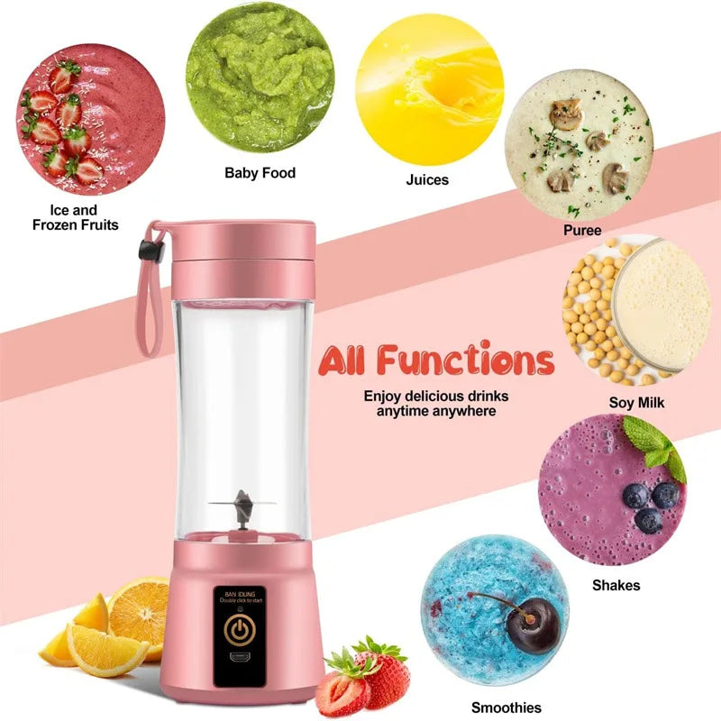 Electric Juicer Mini Portable Blender Fruit Mixers Fruit Extractors Multifunction Juice Maker Machine Blender Smoothies Mixer